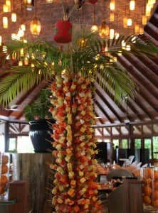 Fruit skewer palm tree