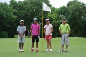Children's golf competition at Constance Belle Mare Plage