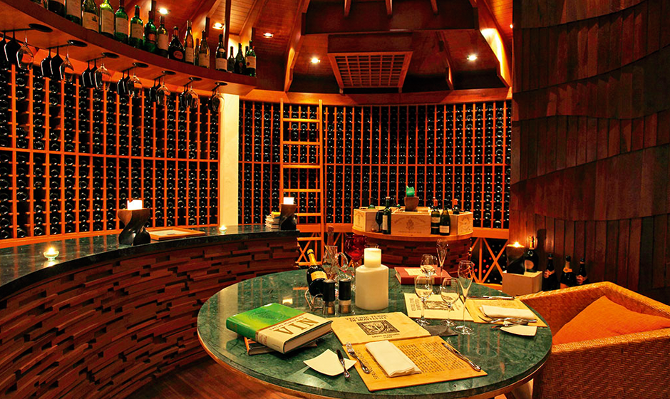 Wine recommendations at Constance Halaveli