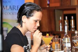 Sampling the flavour: The judge reviews each cocktail