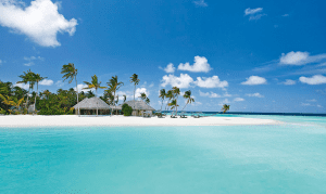 A tropical island paradise