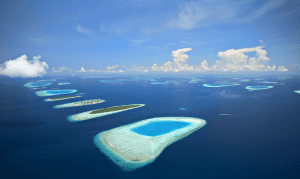 The vibrant coral atolls of the Maldives