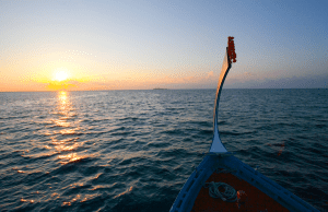 A sunset cruise in the Maldives