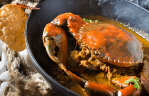 Crab curry at Constance Belle Mare Plage