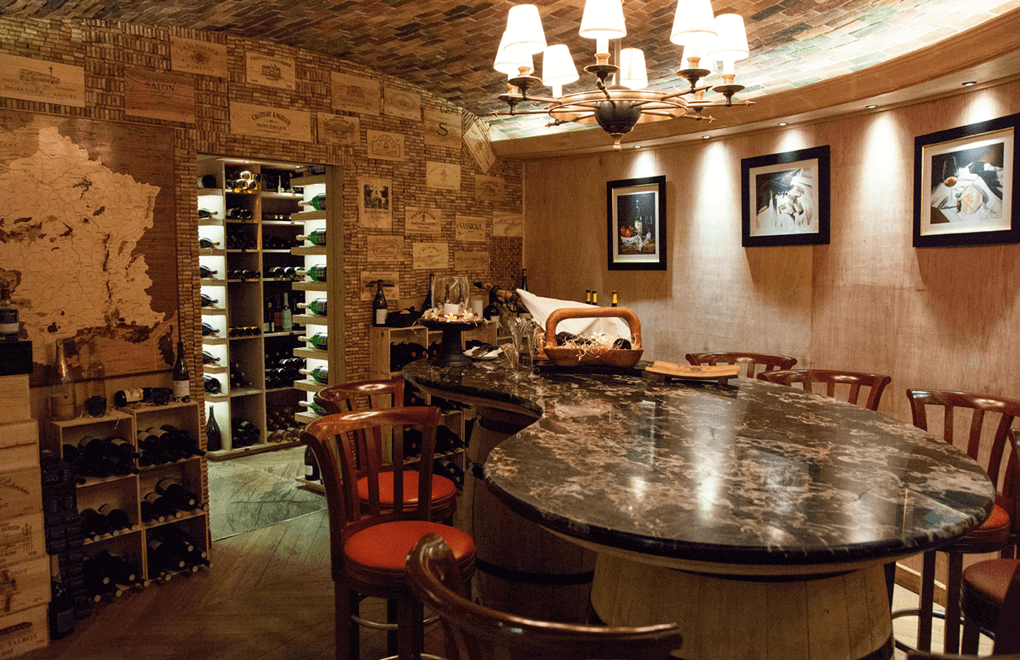 The wine cellar from Le Prince Maurice