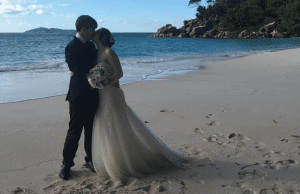 Mr and Mrs Rauth at Constance Lemuria Seychelles a dream destination for weddings