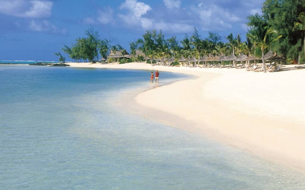 Take a romantic stroll along the beach at Le Prince Mauritce