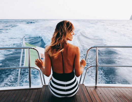 Alessandra Grillo enjoying a boat ride