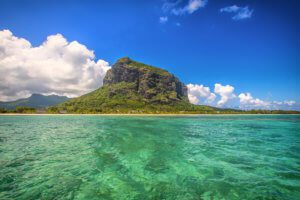 View of Le Morne from the water
