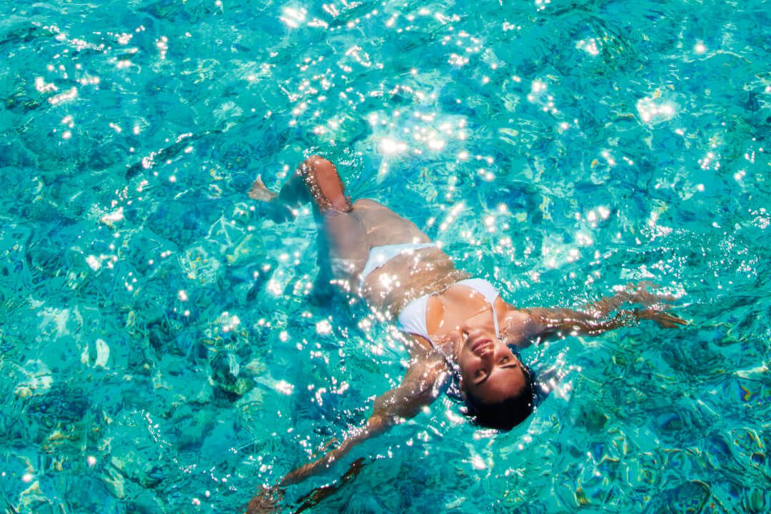Floating in the water at Constance Halaveli Maldives