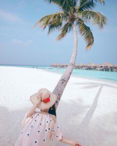 straw hat palm tree beach trends