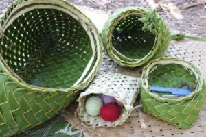 basket coconut palm leaf craft